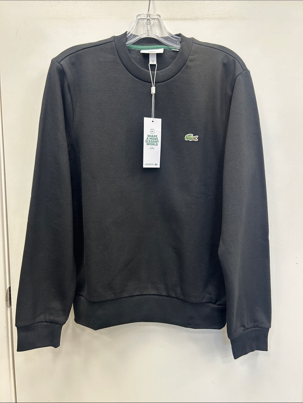 Lacoste Men's Black Crewneck Sweatshirt NWT